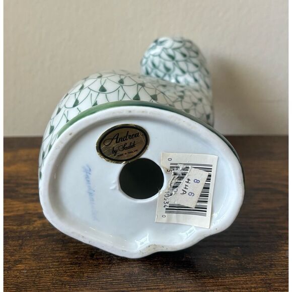 vintage andrea by sadek fish net kitty cat figurine / New - Picture 6 of 8